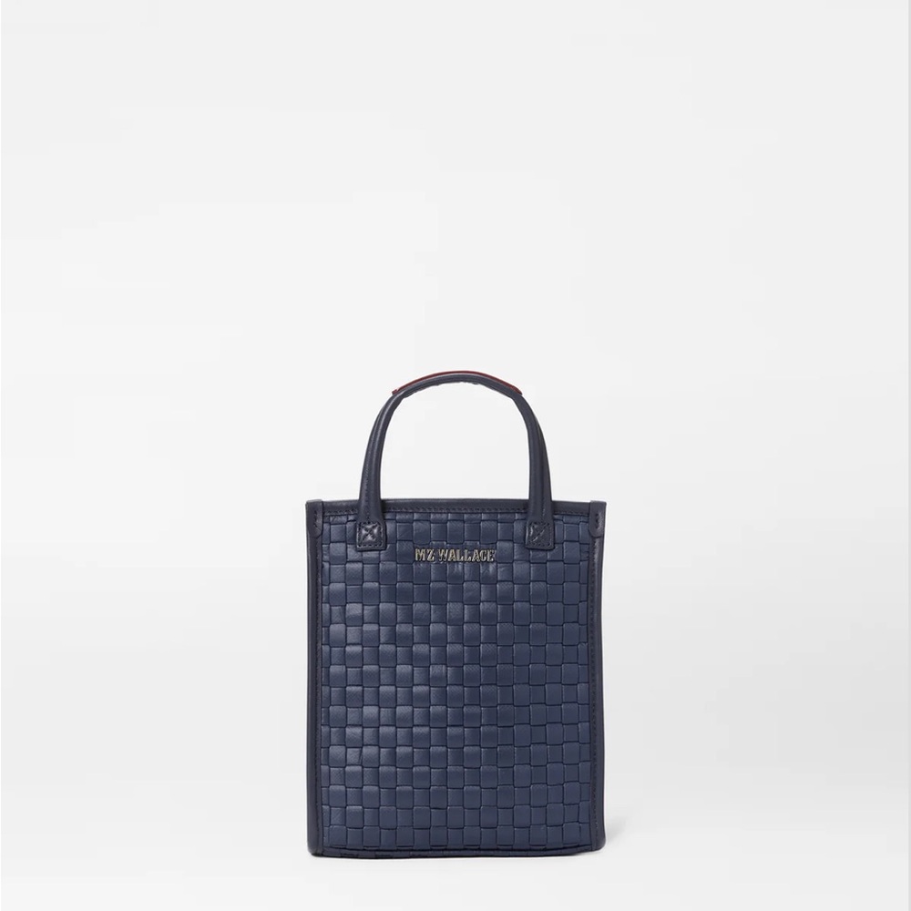 Mz Wallace Navy Blue micro bag. Still in all the original packaging.